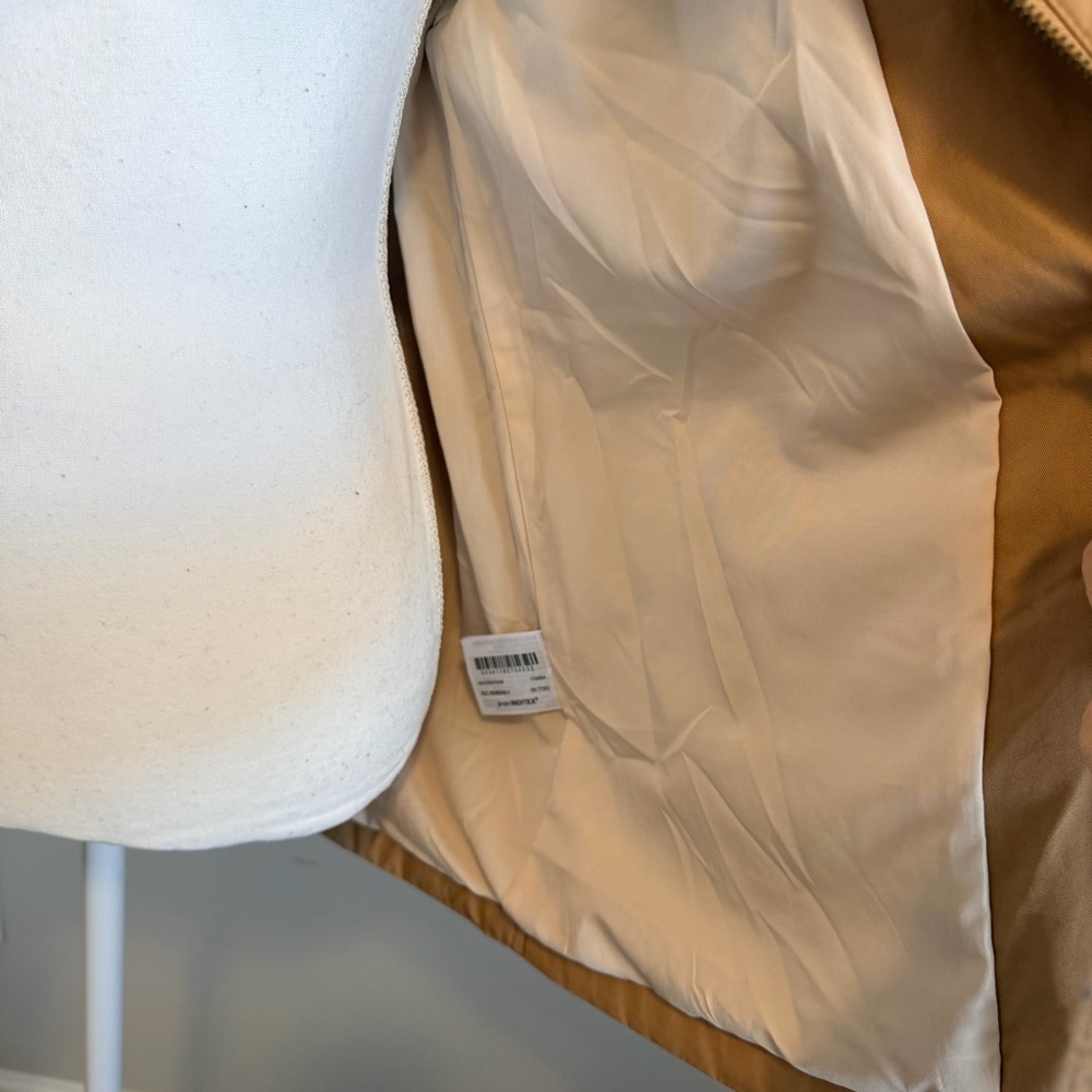 NWOT Zara combination quilted jacket women's oversized faux leather size medium - Picture 10 of 11